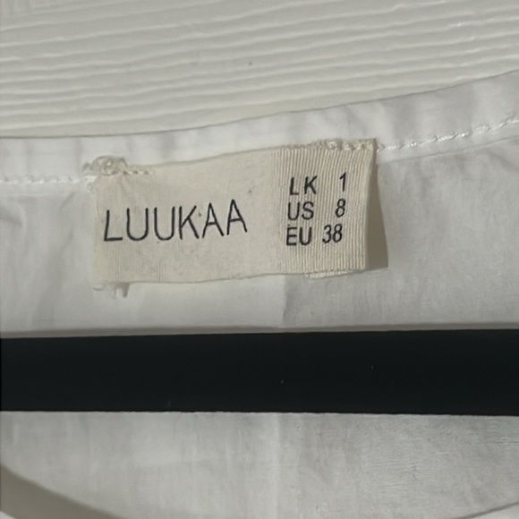 Luukaa White Tulip Sleeveless Dress 100% Cotton, Sz 8 - Picture 3 of 6